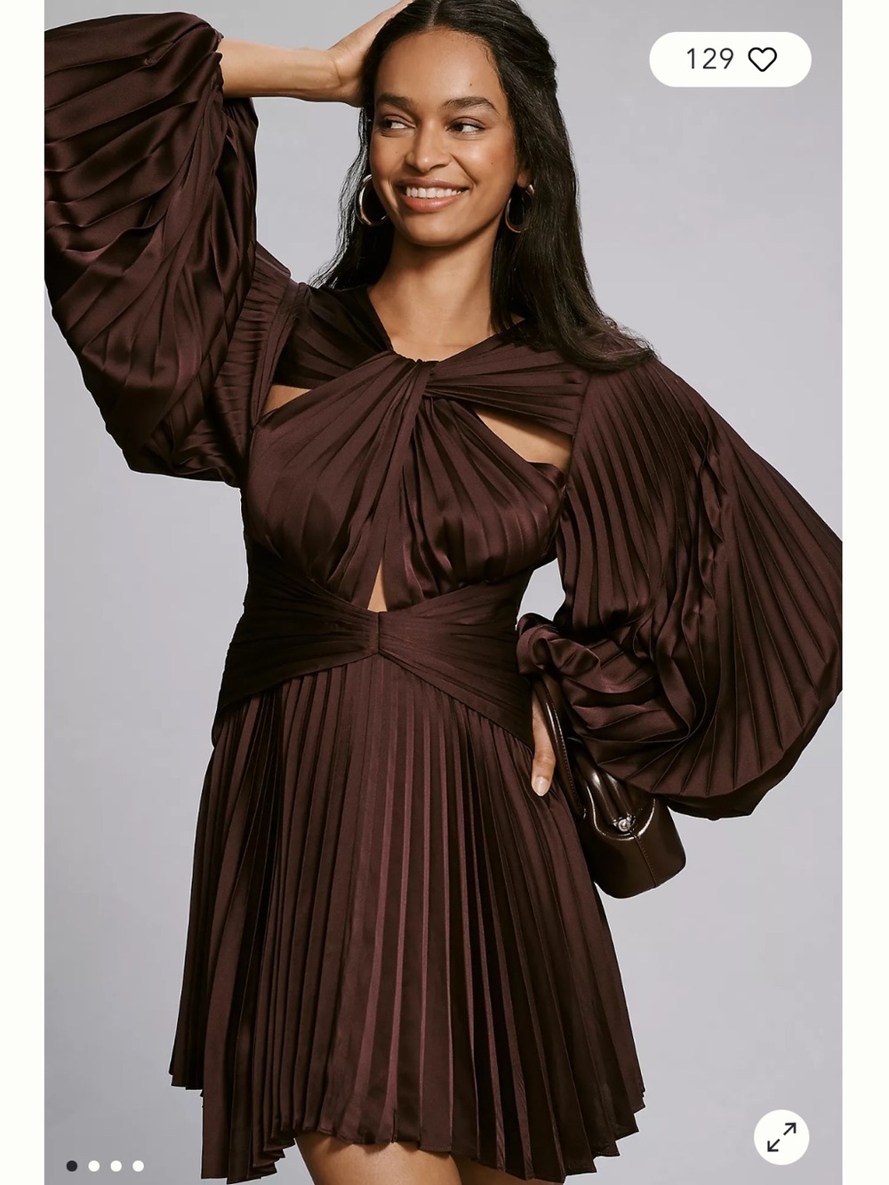 Acler Columbus Mi Dress In Chocolate